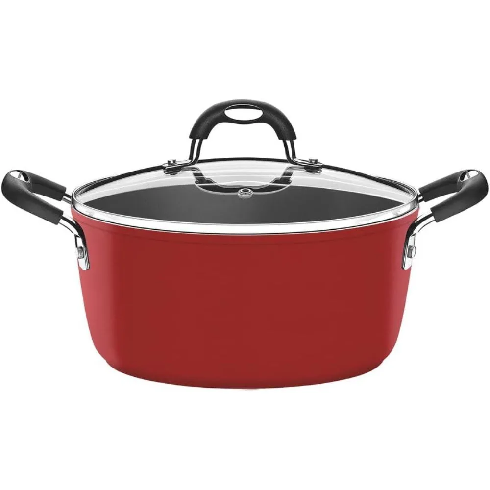Tramontina Brazil  Monaco Induction 20cm 2.6L Black Aluminum Casserole with Interior and Exterior Starflon Premium PFOA Free Nonstick Coating