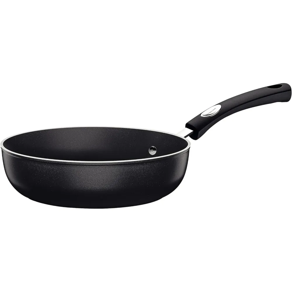 Tramontina Brazil  Monaco Induction 7 Pieces Black Aluminum Cookware Set with Interior and Exterior Starflon Premium PFOA Free Nonstick Coating
