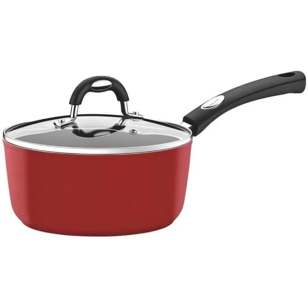 Tramontina Brazil  Monaco Induction 7 Pieces Black Aluminum Cookware Set with Interior and Exterior Starflon Premium PFOA Free Nonstick Coating