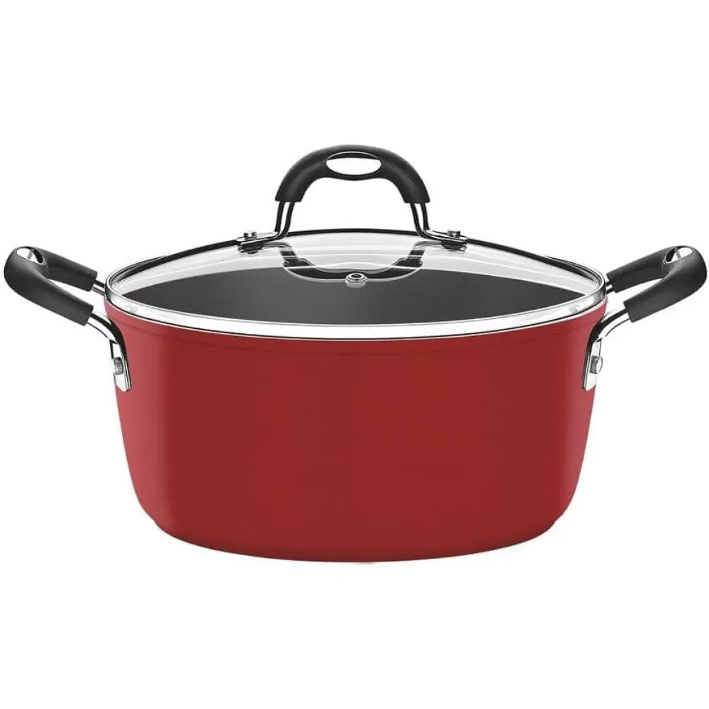 Tramontina Brazil  Monaco Induction 7 Pieces Black Aluminum Cookware Set with Interior and Exterior Starflon Premium PFOA Free Nonstick Coating
