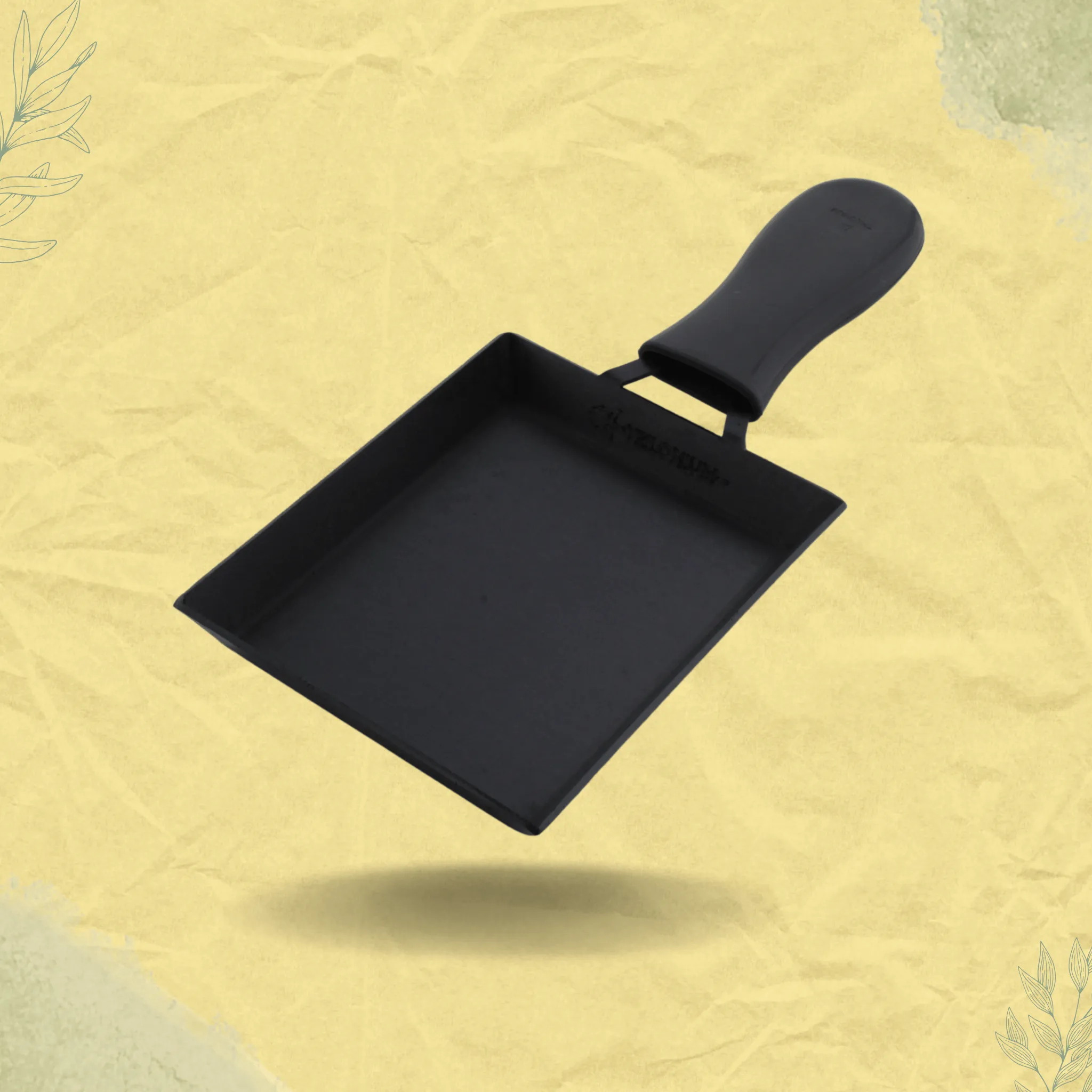Trilonium Triple Seasoned Iron Square Omelette Pan - Japanese Tamagoyaki Egg Pan, 18x15 cm