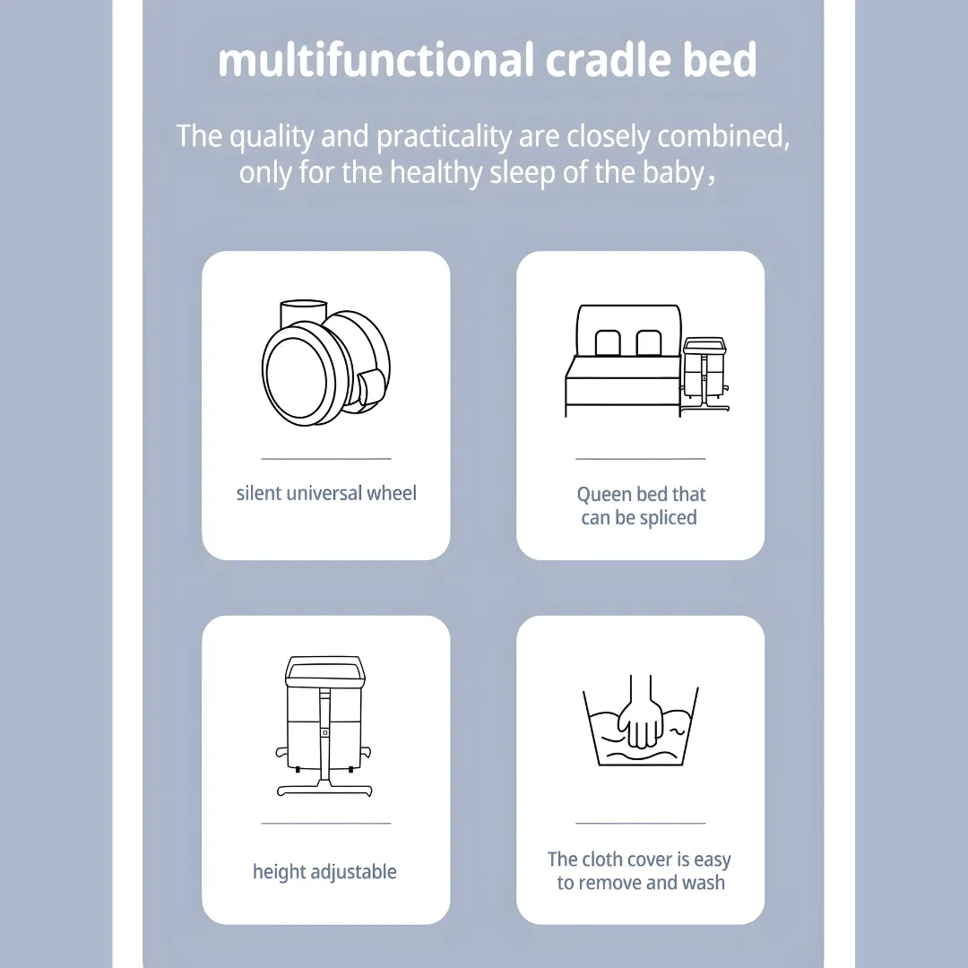 Ultimate Comfort Multifunctional Baby Crib for Newborns