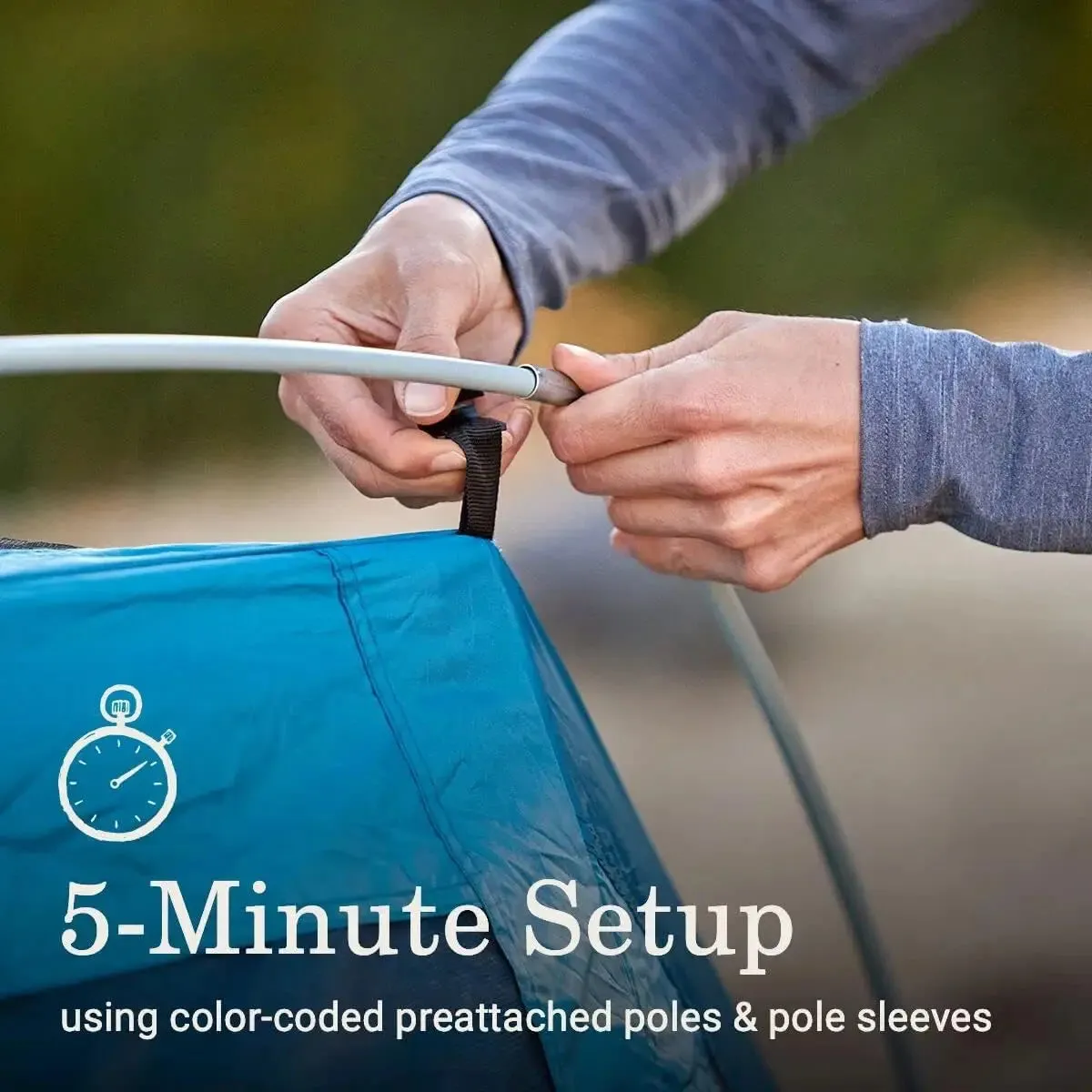 Weatherproof 4/6 Person Tent Blocks 90% of Sunlight, Sets Up in 5 Minutes, and Includes Extra Storage/Sleeping Place