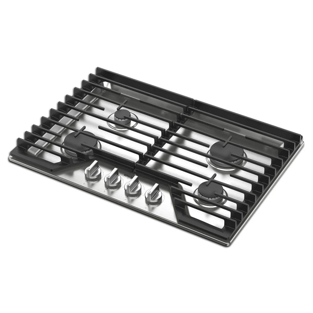 Whirlpool 30-inch Built-in Gas Cooktop with EZ-2-Lift™ Hinged Cast-Iron Grates WCGK5030PS
