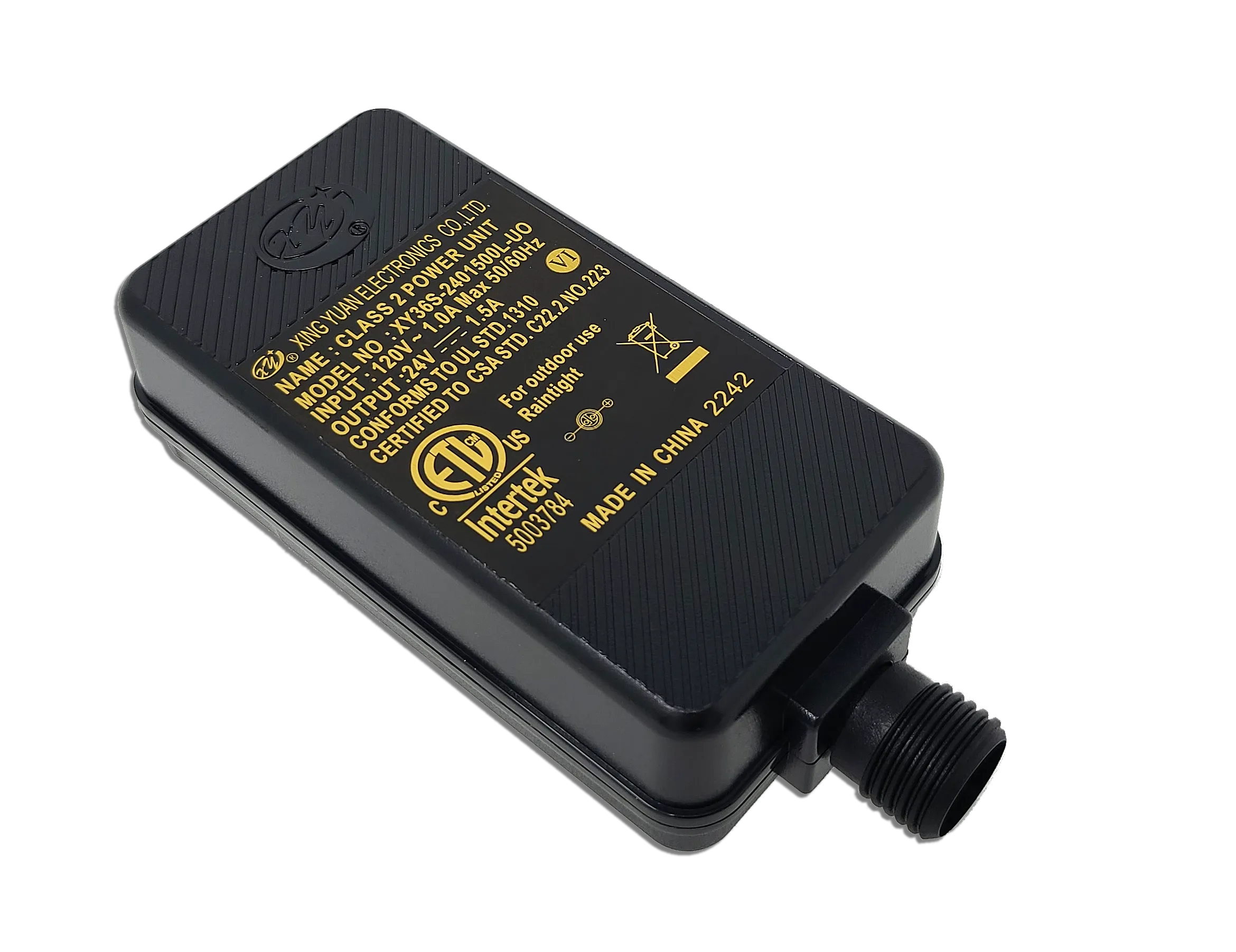 Xing Yuan 24V 1.5A Power Adapter Connection TIP B | INTERTEK 5003784 XY36S-2401500L-UO